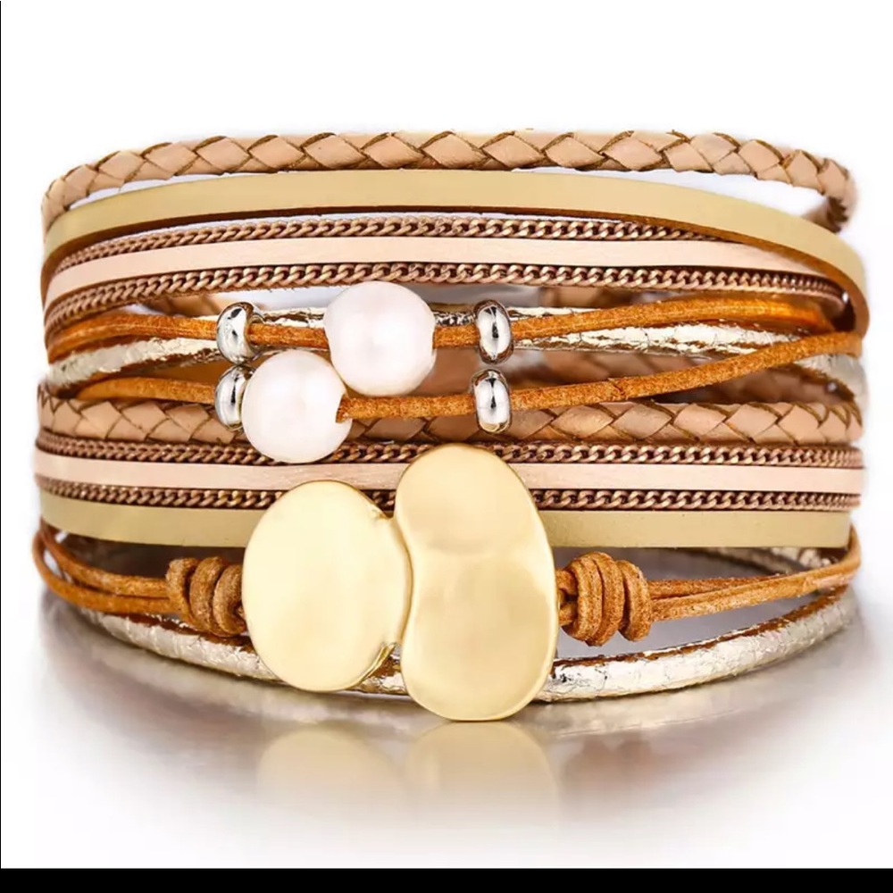 Magnetic Leather Bracelet